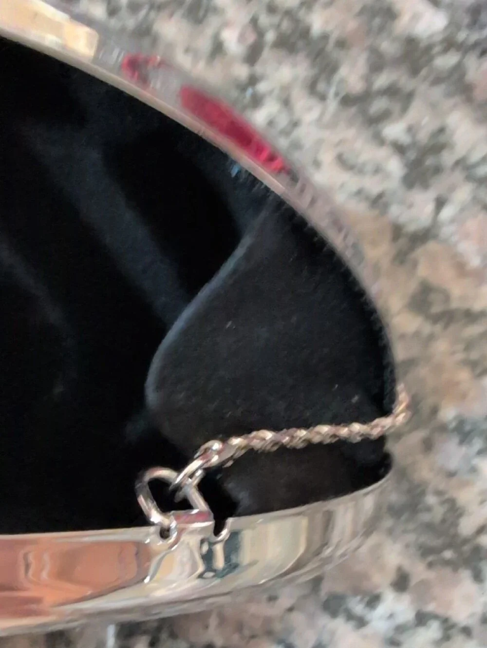 Vintage Silver Tone Half-Moon Metal Clutch  Or Crossbody By CHR Paris Milan